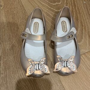 Mini Melissa Kids' Metallic Butterfly Mary Janes